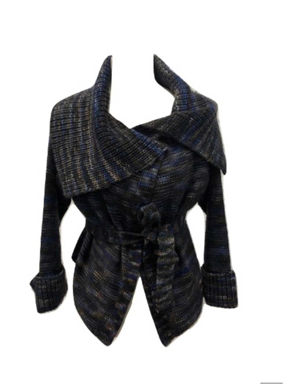 Marc By Marc Jacobs Cowl Neck Cardigan chunky knit flecked belted sweater Size M